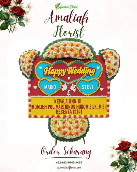 Papan Bunga Pernikahan Suwela